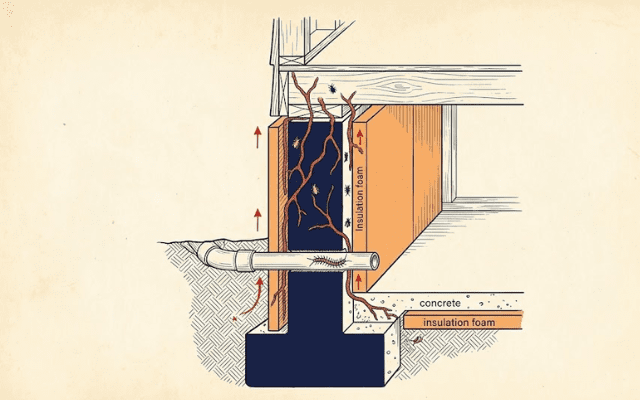 【地中・敷地境界】基礎下・外構：アナグマ・大型獣の破壊工作